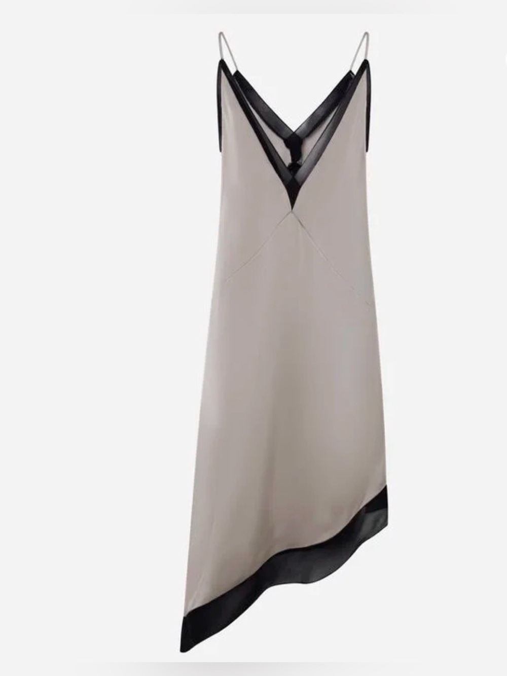 Zara satin effect asymmetrical midi dress - Picture 5 of 5